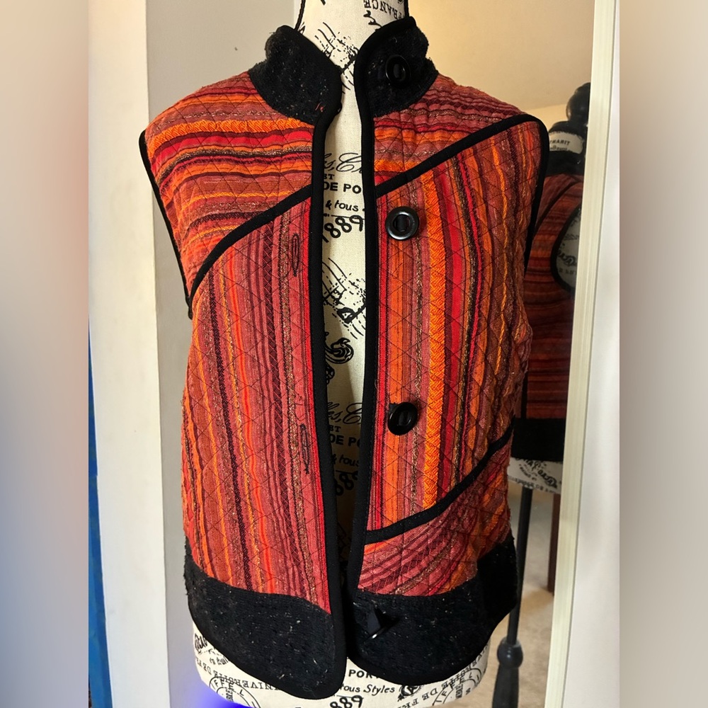 Women’s Cotton / wool Reversible quilted vest.